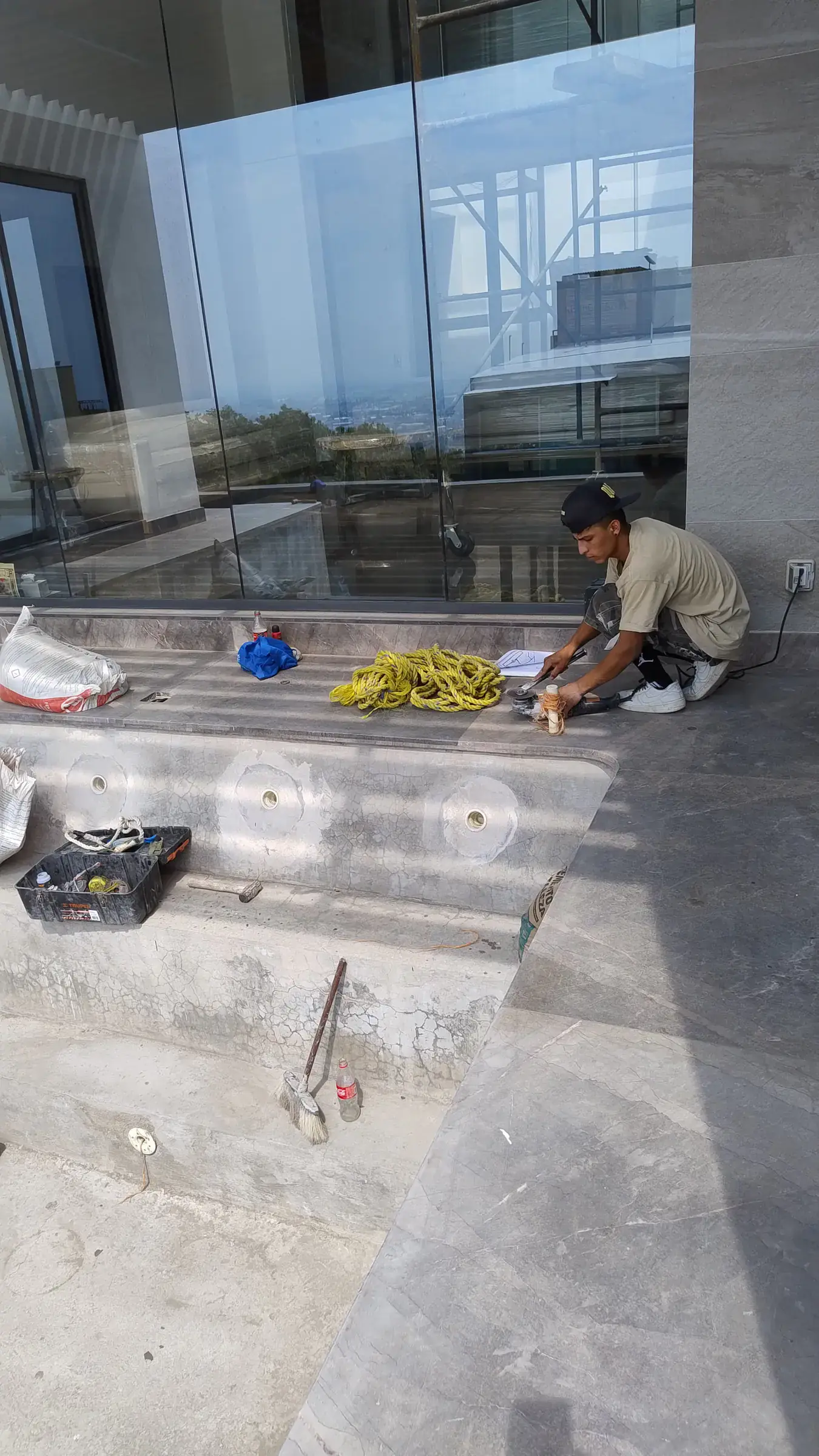 Azotea en Obra Negra, alberca con sistema RENOLIT por AlbercasVIP, imagen 11