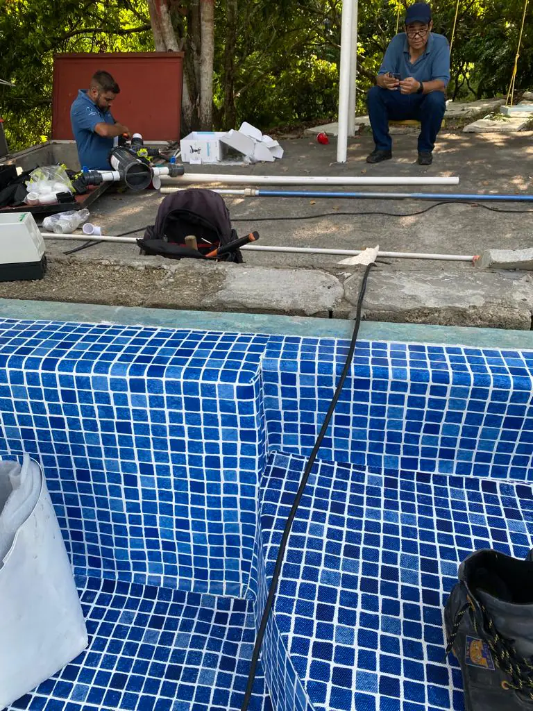 Mosaico Azul en Termofusión